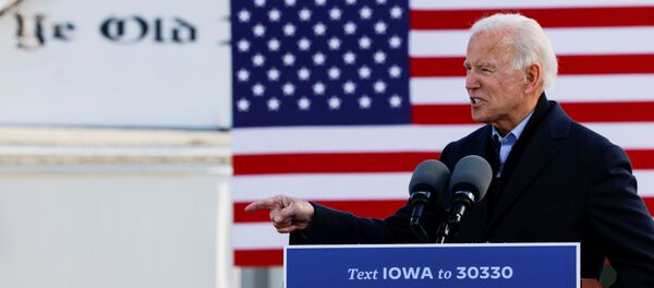 El candidato demócrata, Joe Biden, da su discurso en Iowa, EEUU - Sputnik Mundo