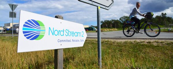 Una señal de Nord Stream 2 en Alemania - Sputnik Mundo