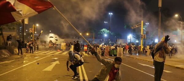 Protestas en Perú Protestas en Perú - Sputnik Mundo