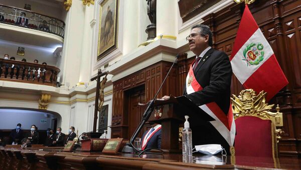 Manuel Merino, presidente interino de Perú - Sputnik Mundo