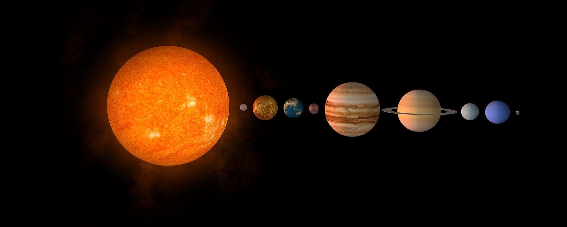 Una representación del sistema solar - Sputnik Mundo, 1920, 09.12.2021