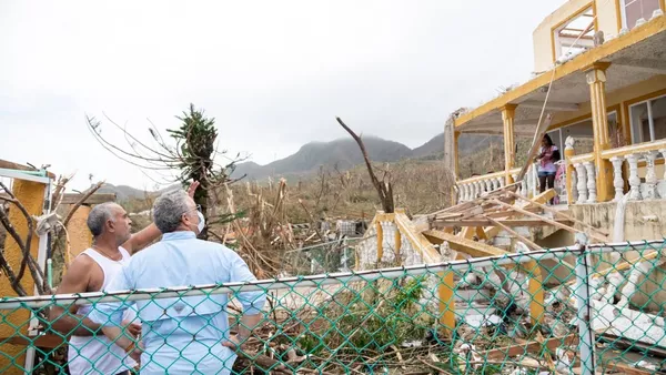 El presidente de Colombia, Iván Duque, durante su visita a la isla de Providencia 