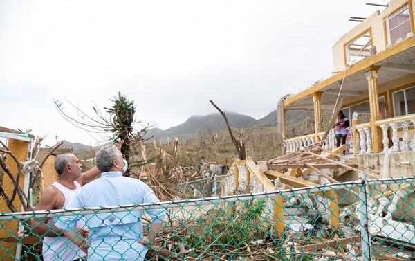El presidente de Colombia, Iván Duque, durante su visita a la isla de Providencia  - Sputnik Mundo