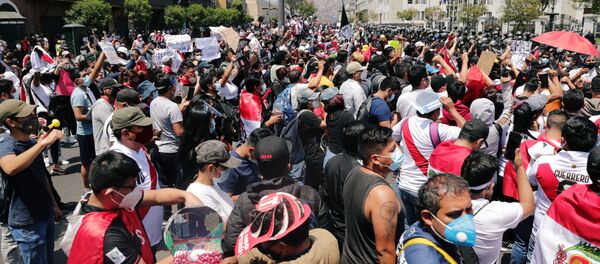 Protestas en Lima, Perú - Sputnik Mundo