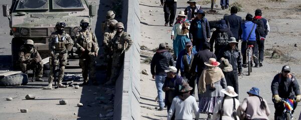 Los partidarios de Evo Morales en Senkata en noviembre de 2019 - Sputnik Mundo