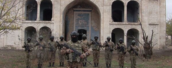Las Fuerzas Armadas de Azerbaiyán en la localidad de Agdam  - Sputnik Mundo