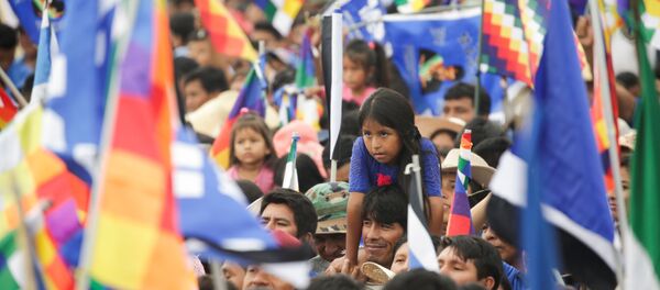 Seguidores de Evo Morales y del Movimiento Al Socialismo Seguidores de Evo Morales y del Movimiento Al Socialismo - Sputnik Mundo