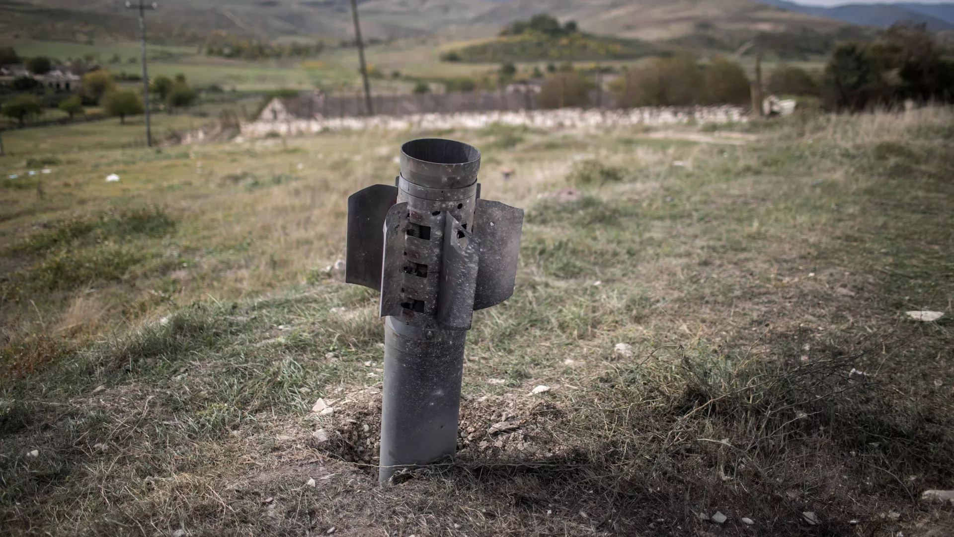 Un proyectil en Nagorno Karabaj