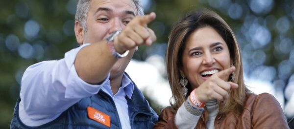 María Juliana Ruiz, esposa del presidente de Colombia, Iván Duque María Juliana Ruiz, esposa del presidente de Colombia, Iván Duque - Sputnik Mundo