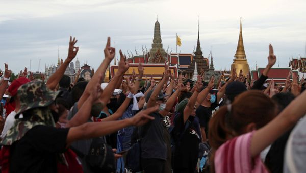 Protestas en Bangkok, Tailandia Protestas en Bangkok, Tailandia - Sputnik Mundo