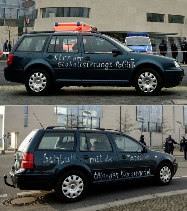 Un auto choca contra la oficina de Merkel | Vídeo, fotos - Sputnik Mundo