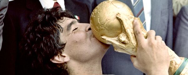 Diego Maradona durante la Copa Mundial en México, 1986 - Sputnik Mundo