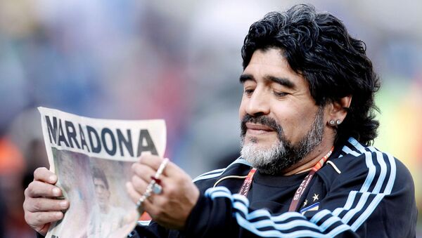 Diego Armando Maradona, exfutbolista argentino - Sputnik Mundo