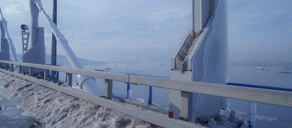 El puente congelado de Vladivostok - Sputnik Mundo