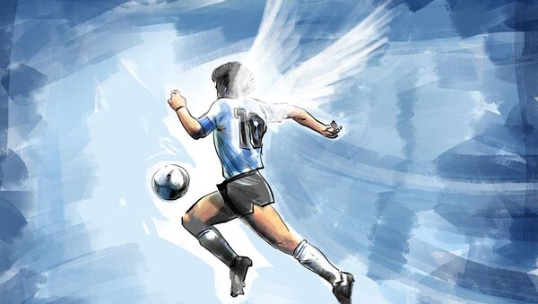 Ahora jugando en la cancha del Dios, ¡Maradona, descansa en paz! - Sputnik Mundo