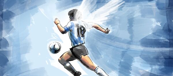 Ahora jugando en la cancha del Dios, ¡Maradona, descansa en paz! - Sputnik Mundo