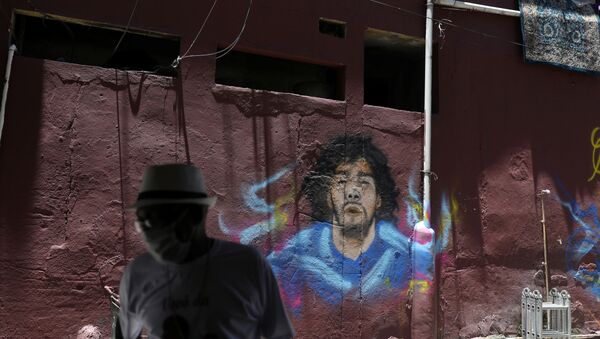 Grafiti de Diego Maradona - Sputnik Mundo