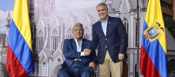 El presidente de Colombia, Iván Duque, junto al presidente de Ecuador, Lenín Moreno - Sputnik Mundo