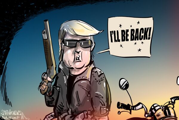 I'll be back: Trump insinúa su candidatura para las presidenciales de EEUU en 2024 - Sputnik Mundo