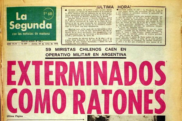 Titular de diario La Segunda de 24 de julio de 1975 - Sputnik Mundo