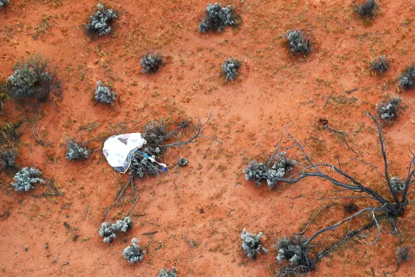 Es posible que los estudios del subsuelo desde el asteroide Ryugu ayuden a entender cómo apareció el agua en la Tierra. En la foto: la cápsula con subsuelo desde el asteroide Ryugu, que aterrizó en el desierto, en el sur de Australia. Es posible que los estudios del subsuelo desde el asteroide Ryugu ayuden a entender cómo apareció el agua en la Tierra. En la foto: la cápsula con subsuelo desde el asteroide Ryugu, que aterrizó en el desierto, en el sur de Australia. - Sputnik Mundo