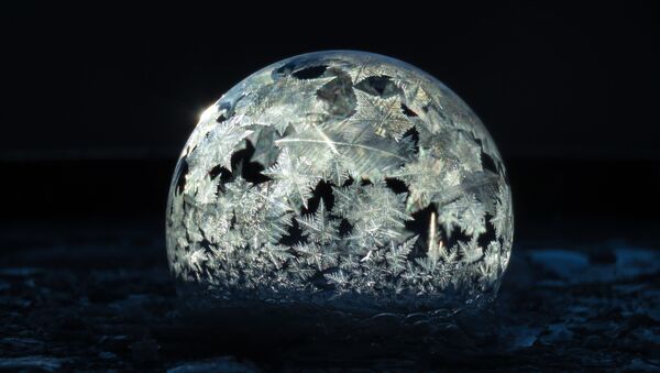 Una pompa de jabón congelada - Sputnik Mundo