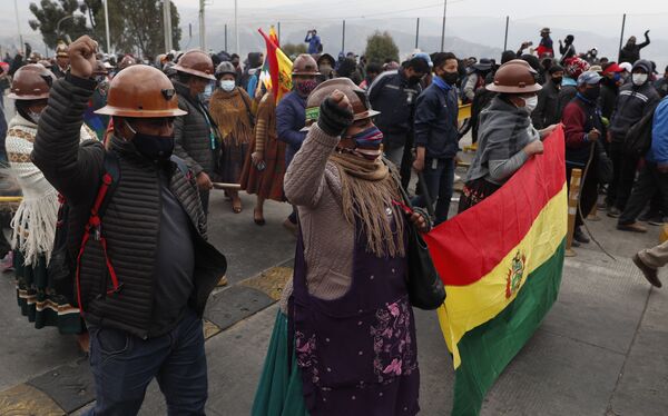 Protestas en Bolivia contra la postergación de las elecciones durante el año 2020 Protestas en Bolivia contra la postergación de las elecciones durante el año 2020 - Sputnik Mundo