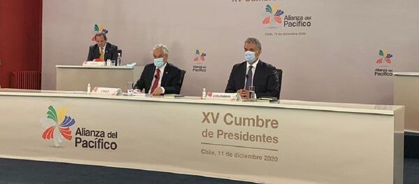El presidente de Chile, Sebastián Piñera, y su par colombiano, Iván Duque, inauguran la virtual XV Cumbre de la Alianza del Pacífico - Sputnik Mundo