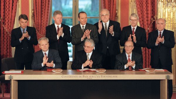 La firma de los acuerdos de Dayton - Sputnik Mundo