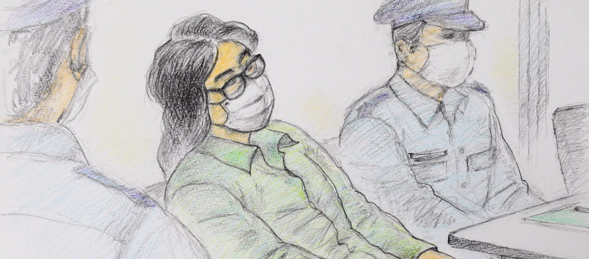 Takahiro Shiraishi en la sala del juicio, ilustración - Sputnik Mundo, 1920, 15.12.2020