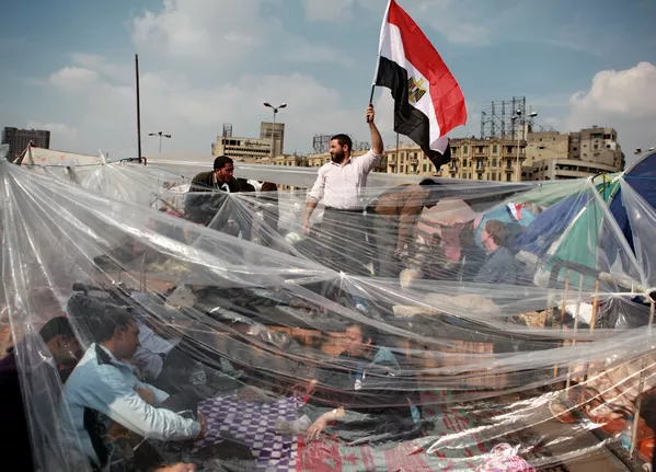 Los manifestantes en un campamento en la Plaza Tahrir de El Cairo - 9 de febrero de 2011. Los manifestantes en un campamento en la Plaza Tahrir de El Cairo - 9 de febrero de 2011. - Sputnik Mundo