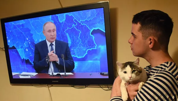 La gran rueda de prensa anual del presidente ruso, Vladímir Putin - Sputnik Mundo
