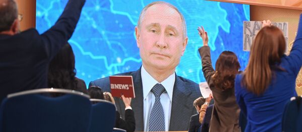 La gran rueda de prensa anual del presidente ruso, Vladímir Putin - Sputnik Mundo