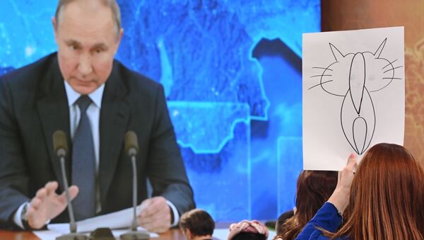 La gran rueda de prensa anual del presidente ruso, Vladímir Putin La gran rueda de prensa anual del presidente ruso, Vladímir Putin - Sputnik Mundo