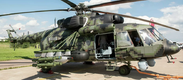 Un helicóptero de transporte y combate Mi-8AMTSh-VN - Sputnik Mundo