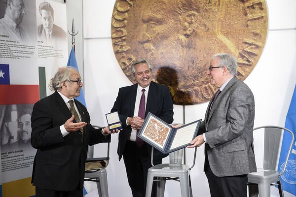 Inauguración de la Casa de los Premios Nobel Latinoamericanos en Buenos Aires, Argentina - Sputnik Mundo
