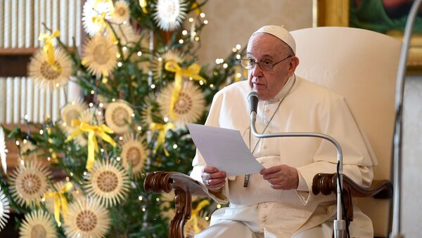 El papa francisco ofrece la tradicional misa católica por la Navidad (archivo) - Sputnik Mundo