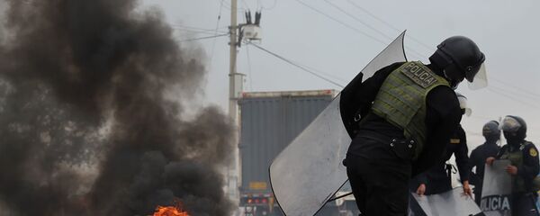 Protesta en Perú  - Sputnik Mundo