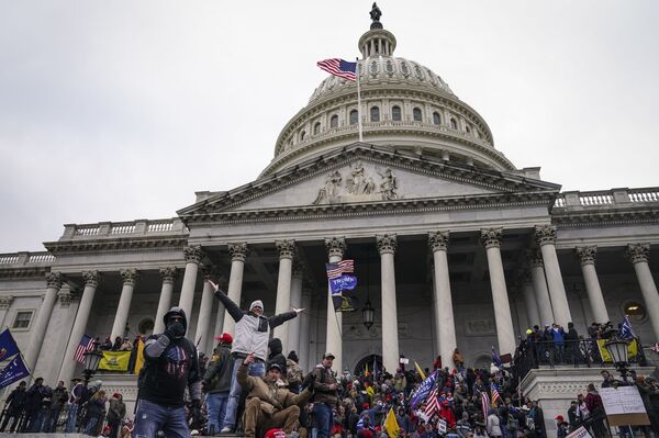 Manifestantes frente al Capitolio (Washington) - Sputnik Mundo