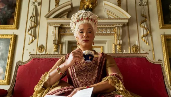 La reina Carlota, interpretada por Golda Rosheuvel La reina Carlota, interpretada por Golda Rosheuvel - Sputnik Mundo