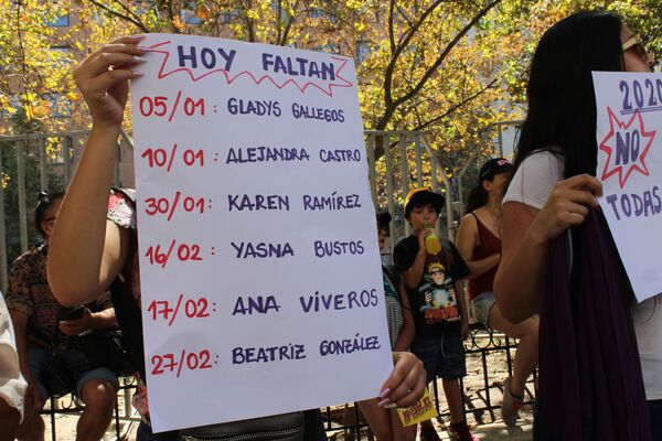 Marcha del  8M en Chile - Sputnik Mundo