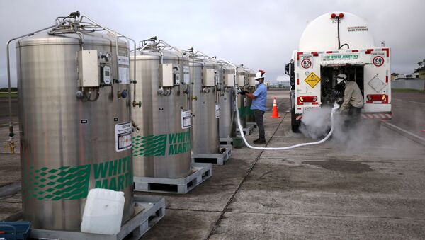 Camión con el oxígeno (Archivo) - Sputnik Mundo