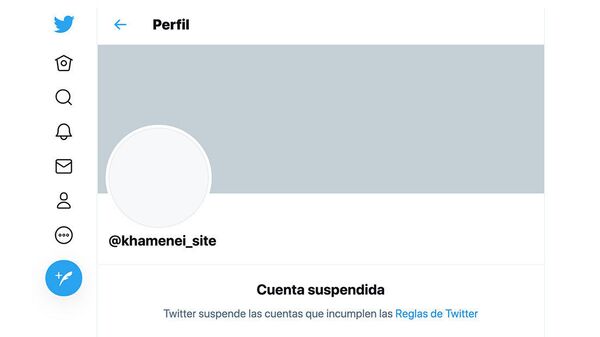 La cuenta de Twitter bloqueada del ayatolá Alí Jameneí - Sputnik Mundo