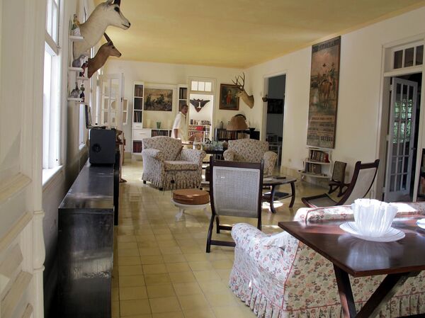 Interior de la Finca Vigía, casa de Ernest Hemingway en Cuba - Sputnik Mundo