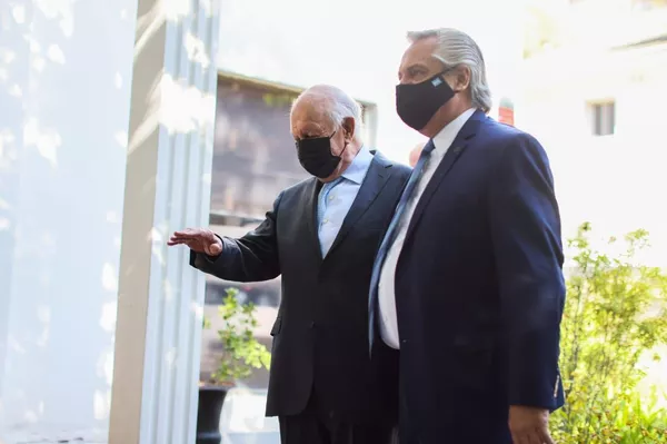 El presidente argentino, Alberto Fernández, y el ex mandatario chileno, Ricardo Lagos El presidente argentino, Alberto Fernández, y el ex mandatario chileno, Ricardo Lagos - Sputnik Mundo