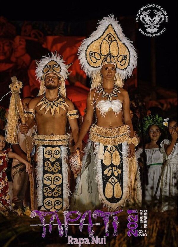 Afiche promocional del Festival Tapati Rapa Nui 2021- Gandadores Tapati 2020 - Sputnik Mundo