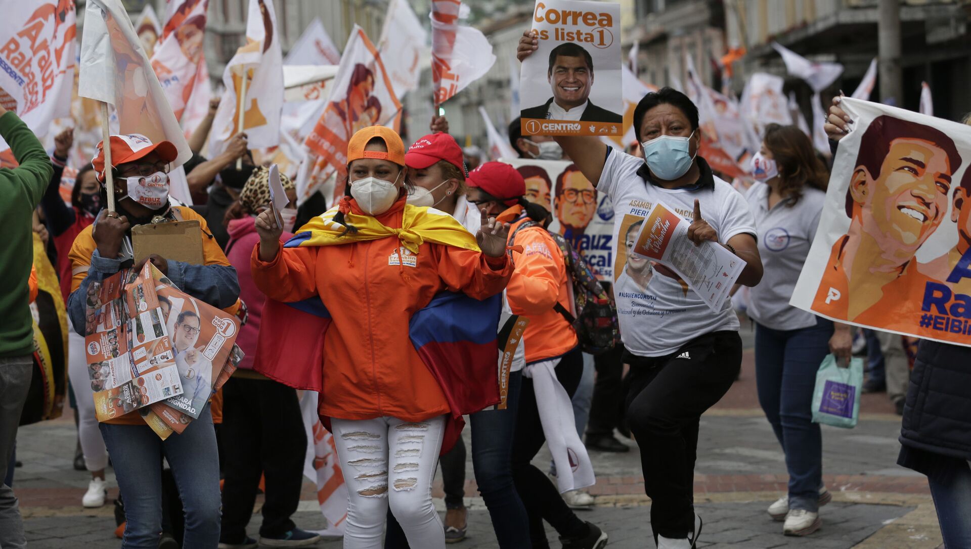 Partidarios de Andrés Arauz - Sputnik Mundo, 1920, 02.02.2021
