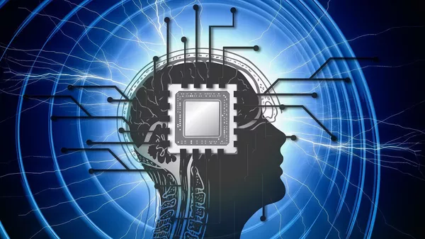 Un chip en el cerebro (imagen referencial) - Sputnik Mundo