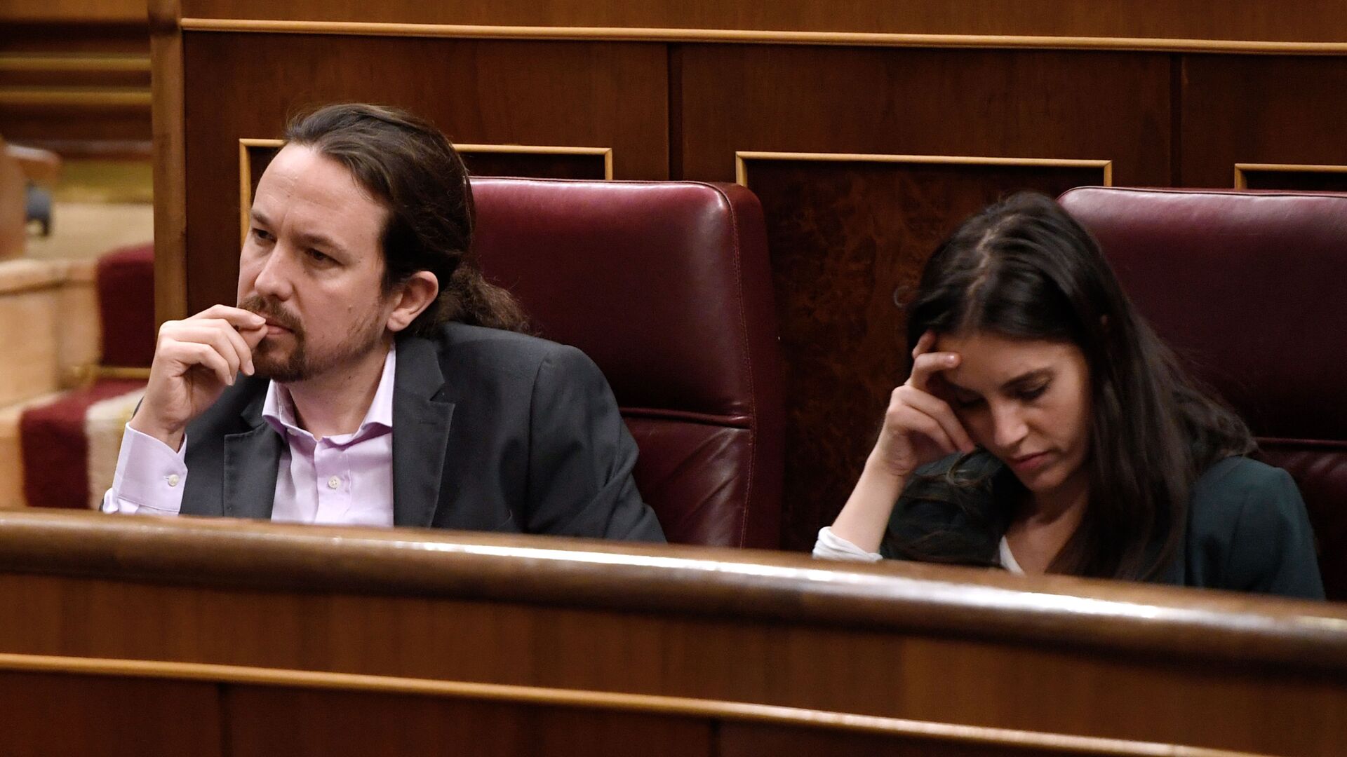Pablo Iglesias e Irene Montero en el congreso de los diputados Pablo Iglesias e Irene Montero en el congreso de los diputados - Sputnik Mundo, 1920, 03.02.2021