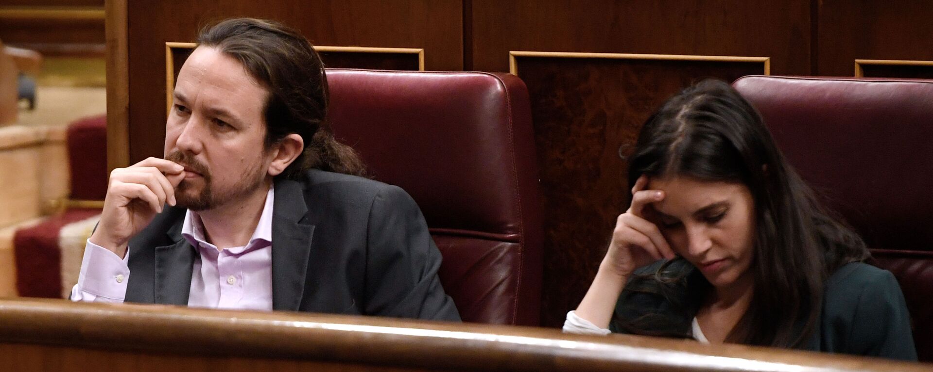 Pablo Iglesias e Irene Montero en el congreso de los diputados - Sputnik Mundo, 1920, 03.02.2021